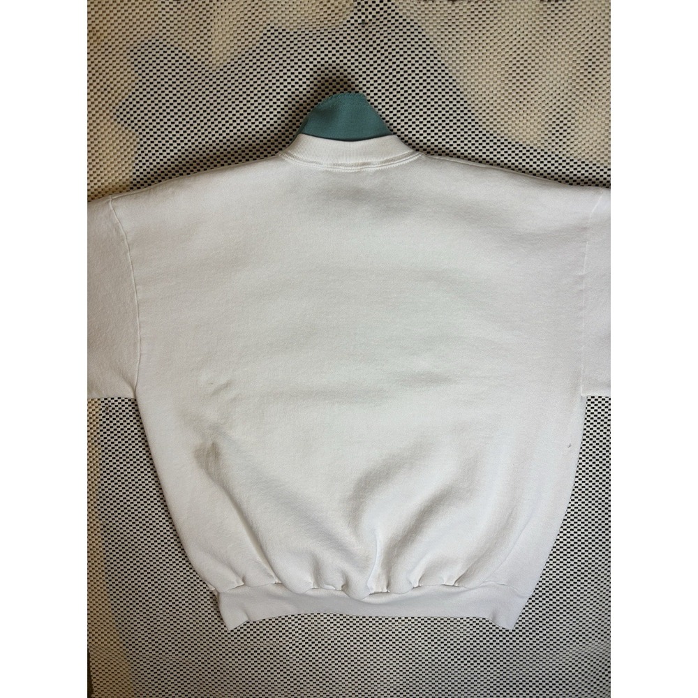 Vintage Cracker Barrel Sweatshirt XL Mock Neck Grapevine Graphic Cream 90s USA - Picture 6 of 9